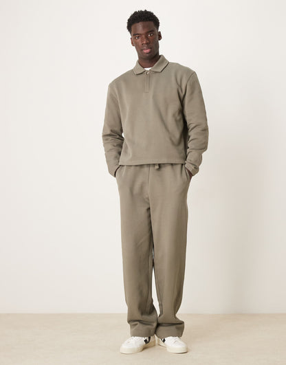 Co-Ord Boxy Oversized Polo Sweatshirt