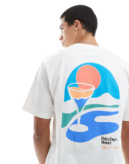 Relaxed Fit T-Shirt With Palm Back Print