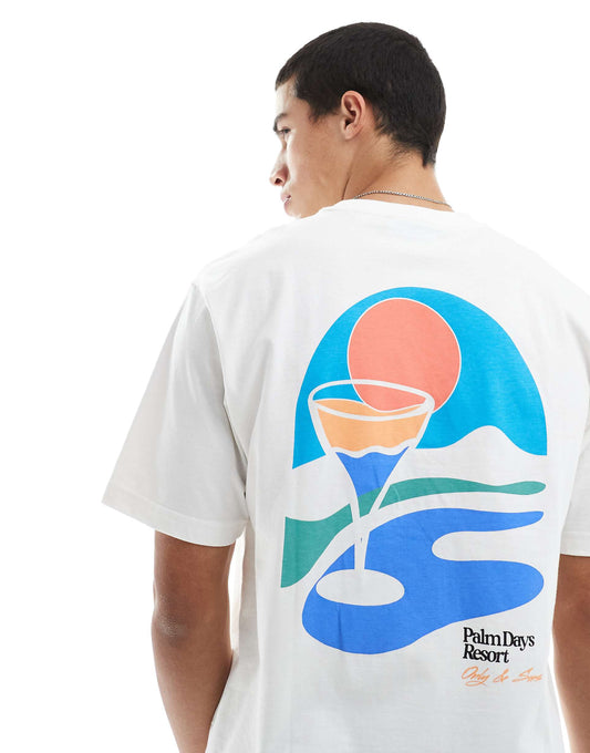 Relaxed Fit T-Shirt With Palm Back Print