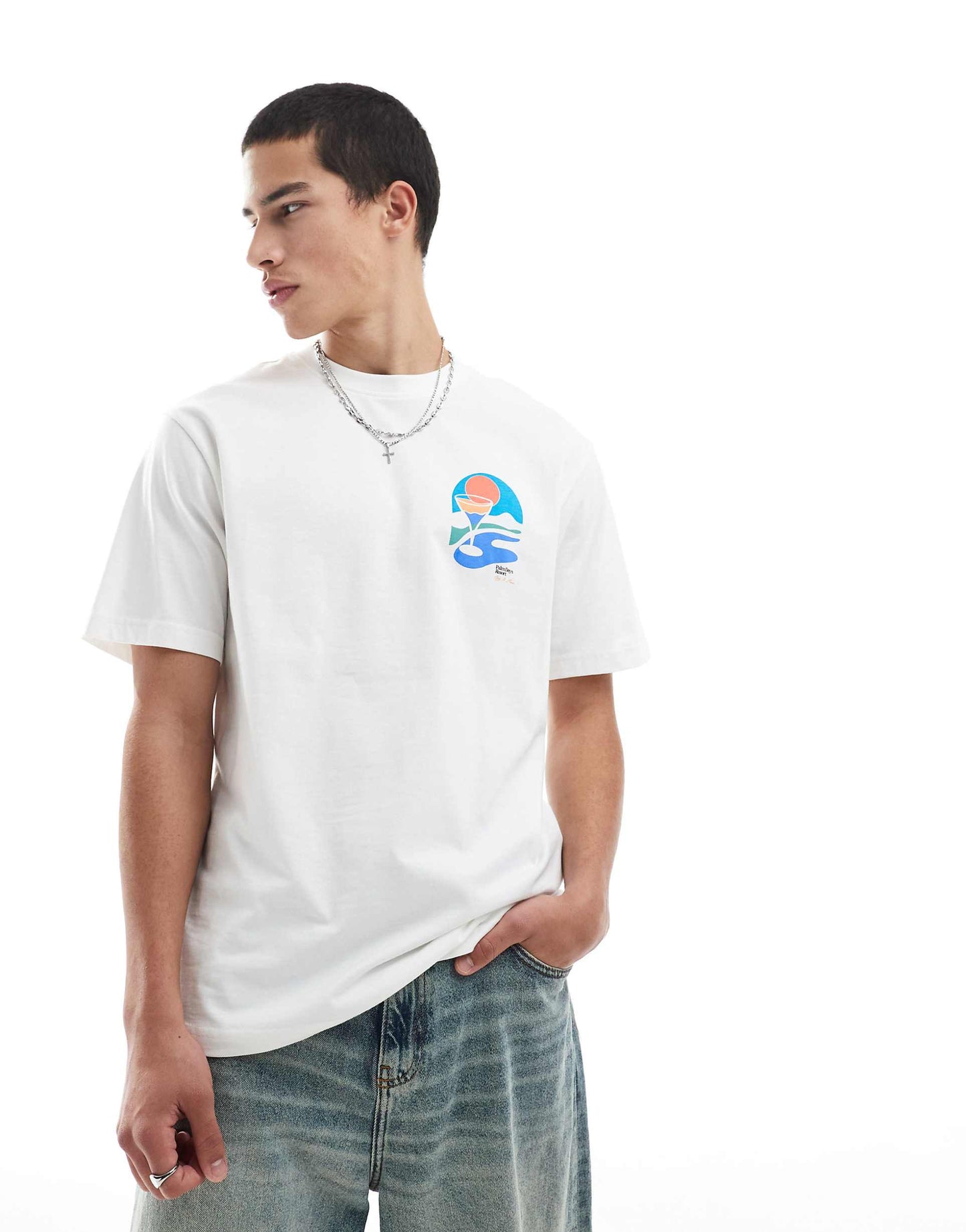Relaxed Fit T-Shirt With Palm Back Print
