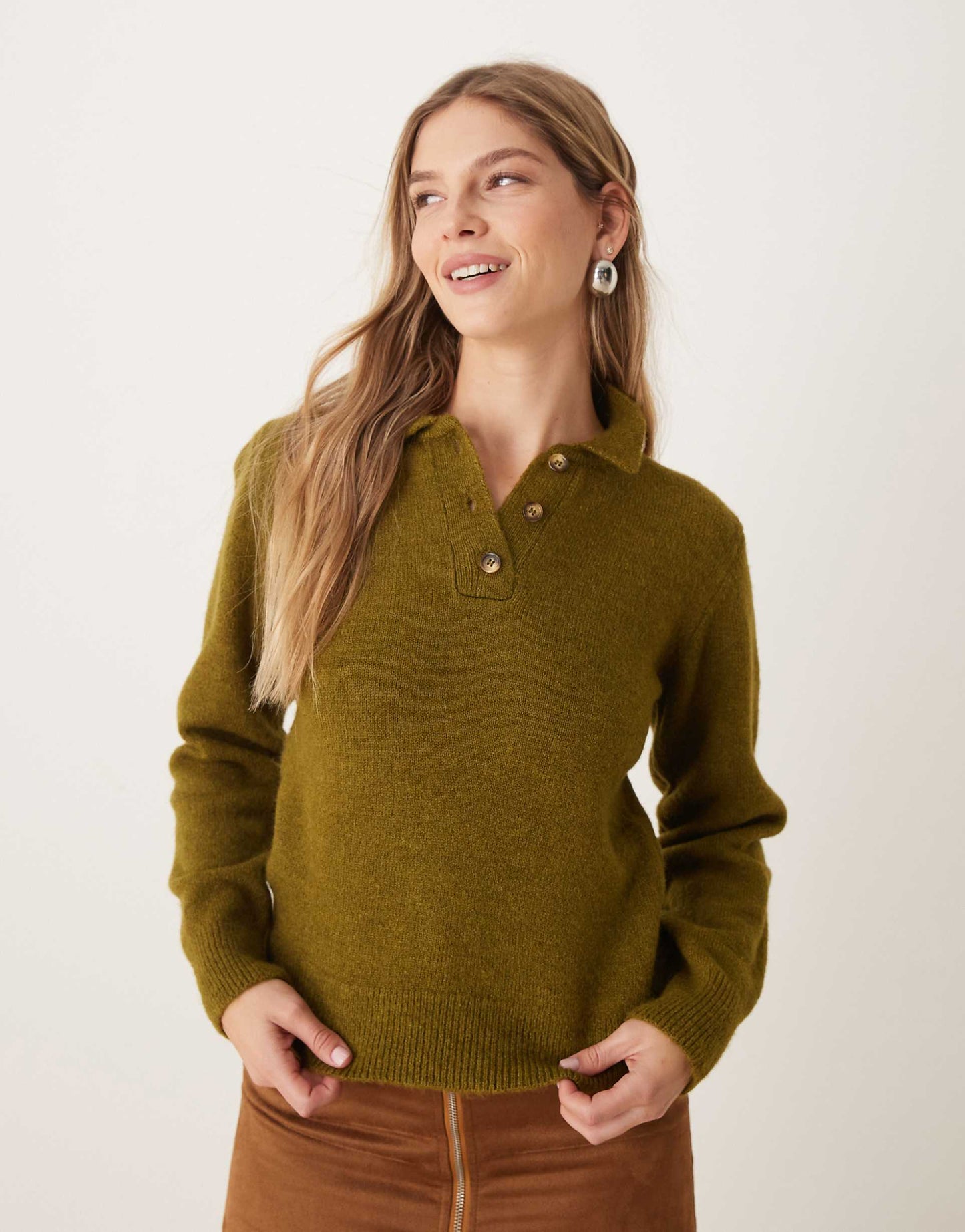 Knitted Collared Jumper