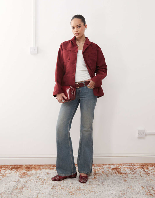 Faux Suede Blazer
