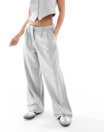 Petite Wide Leg Jersey Trouser Co-Ord