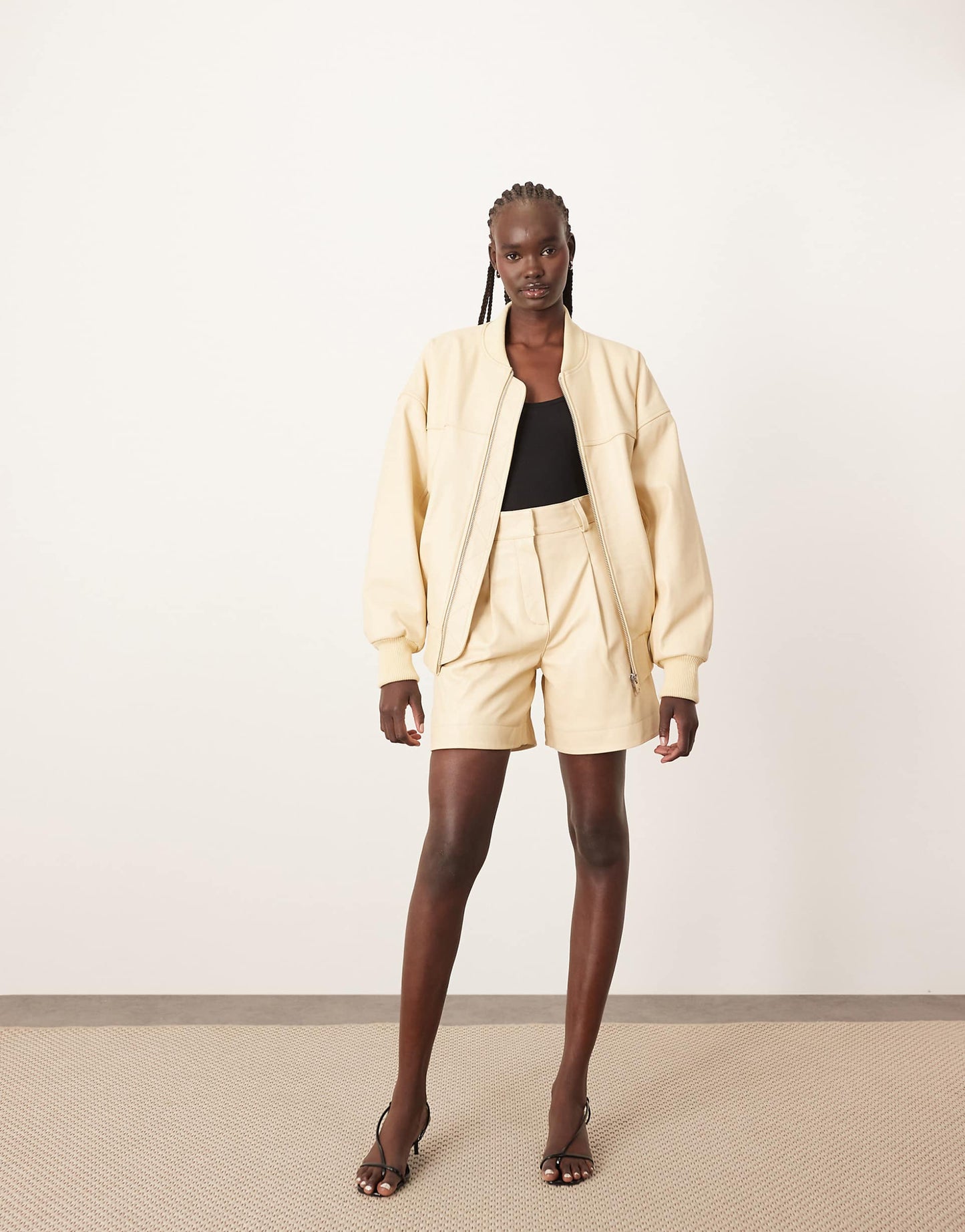 Premium Leather City Shorts Co-Ord