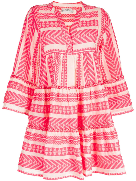 Ella Zigzag-Patterned Short Dress