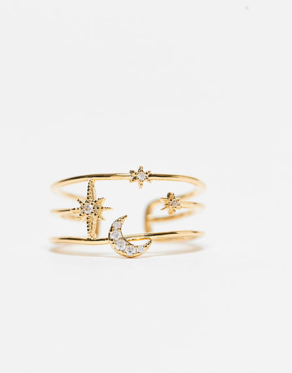 Celestial Open Caged Adjustable Ring