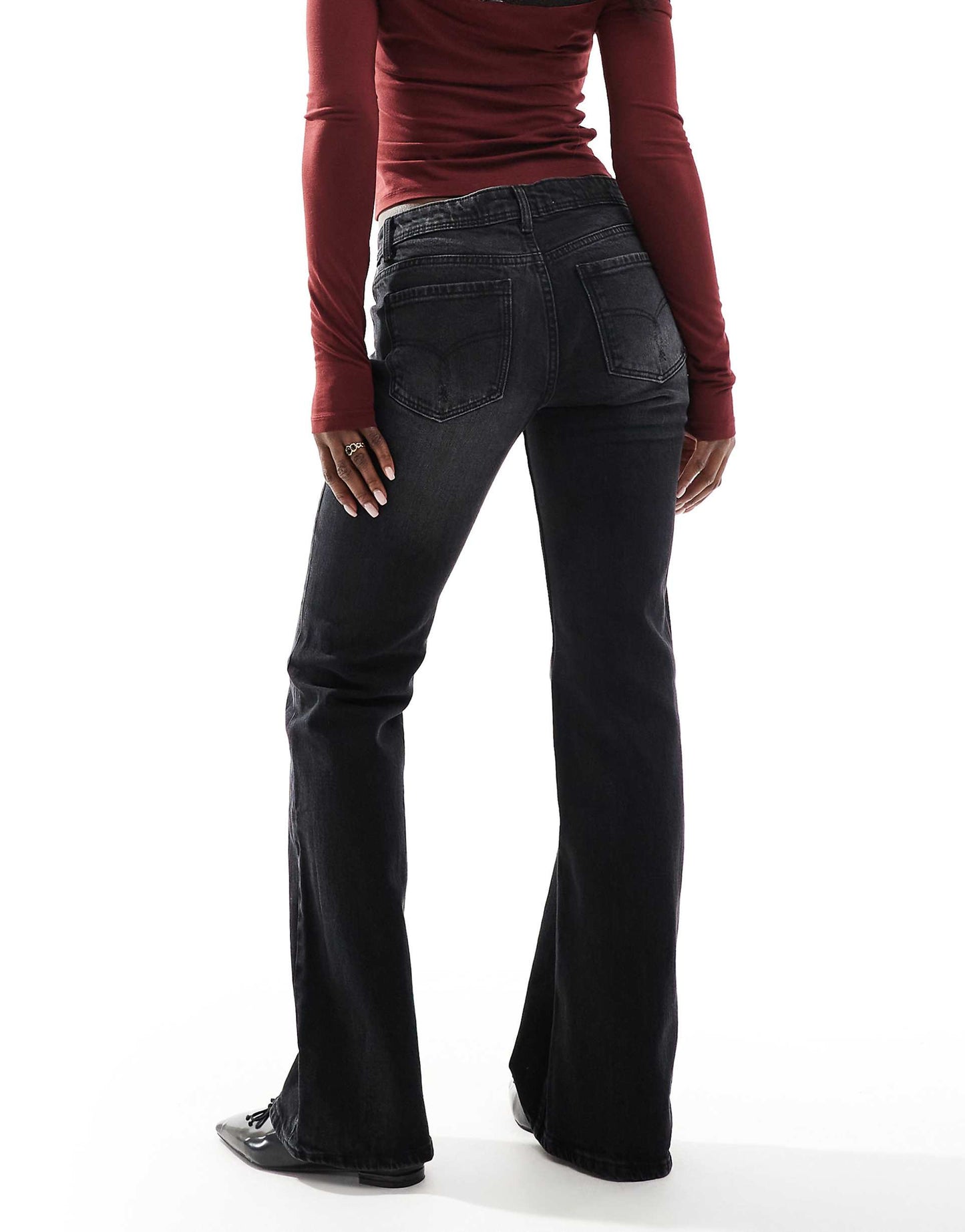 Low Rise Flared Jeans