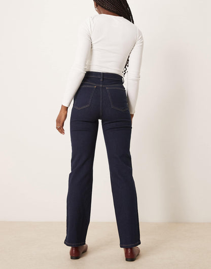 Comfort Stretch Straight Leg Jean With Twisted Seam