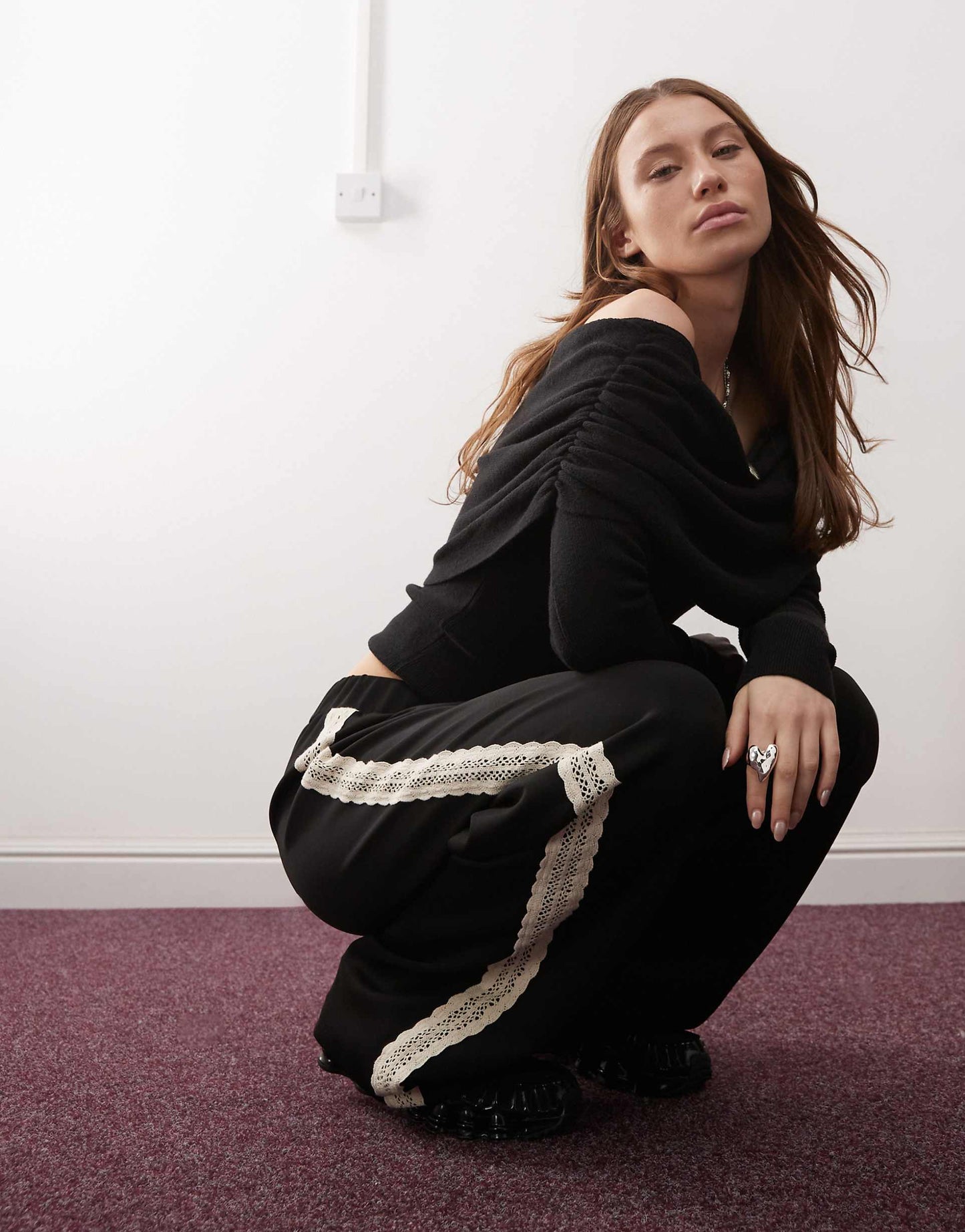 Scuba Lace Trim Jogger