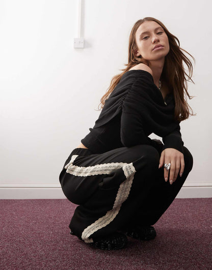 Scuba Lace Trim Jogger