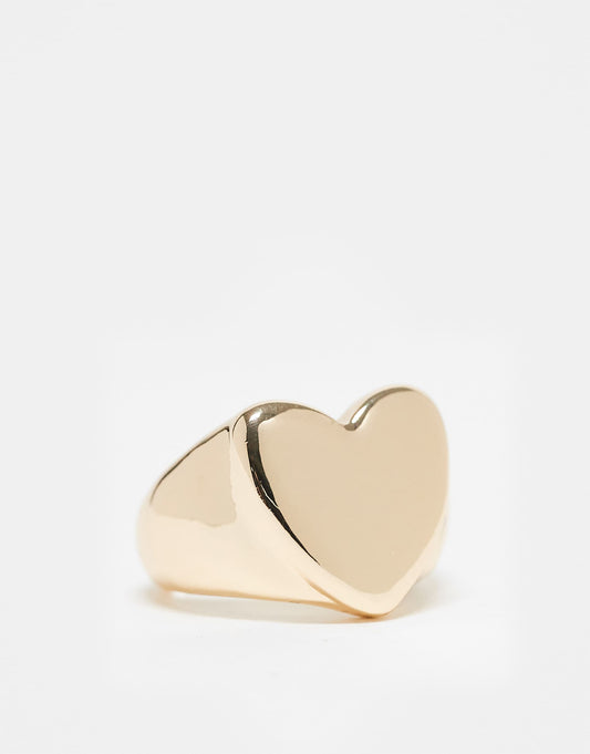 Ring With Puff Heart Detail