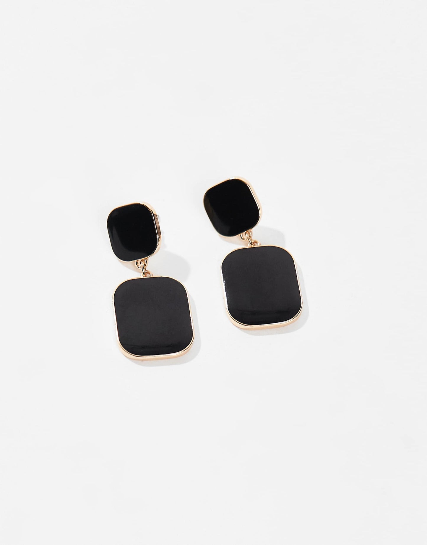 Drop Earrings With Double Resin Design