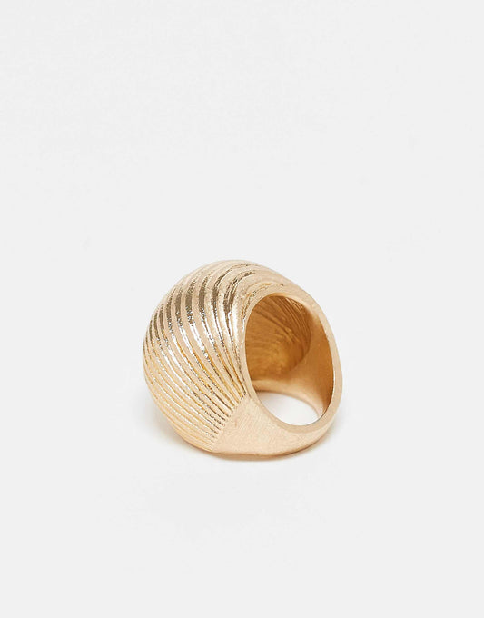 Ring With Textured Dome Detail