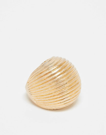 Ring With Textured Dome Detail