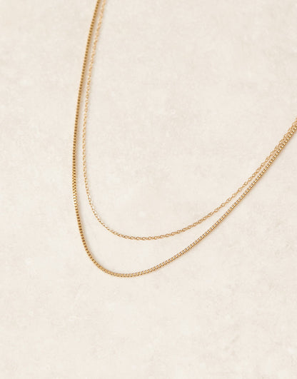 Waterproof Stainless Steel Multirow Necklace