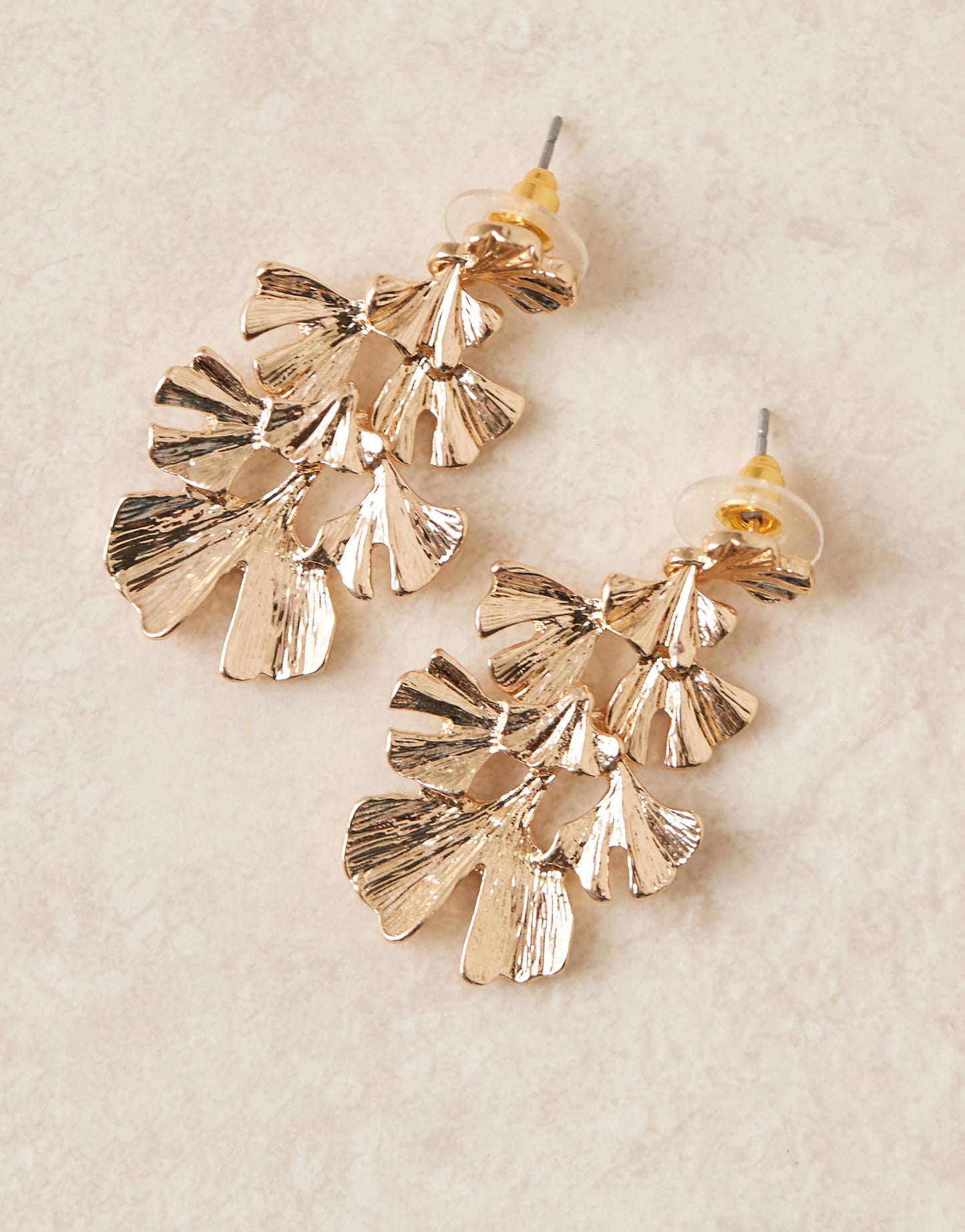 Drop Earrings With Multi Petal Detail