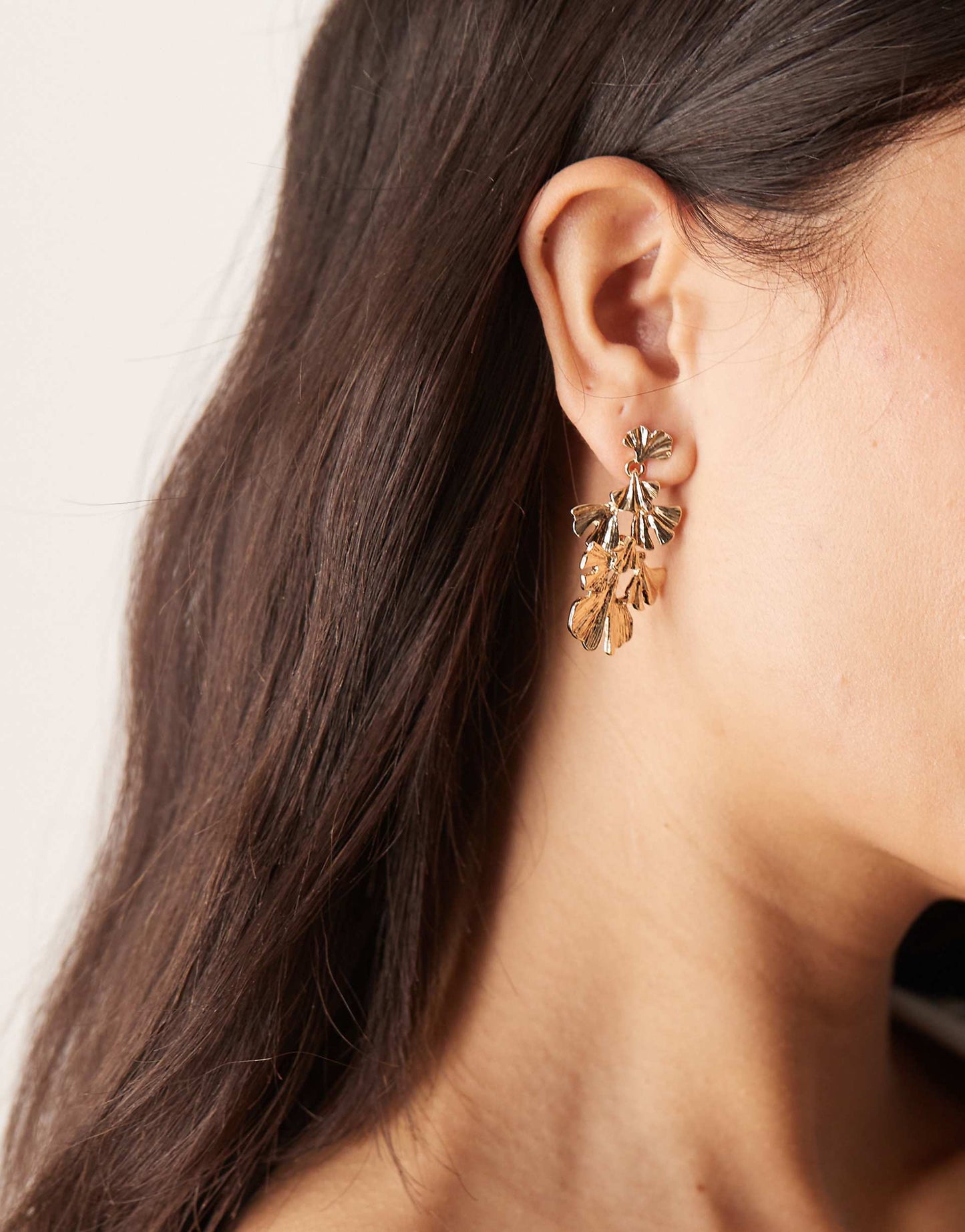 Drop Earrings With Multi Petal Detail