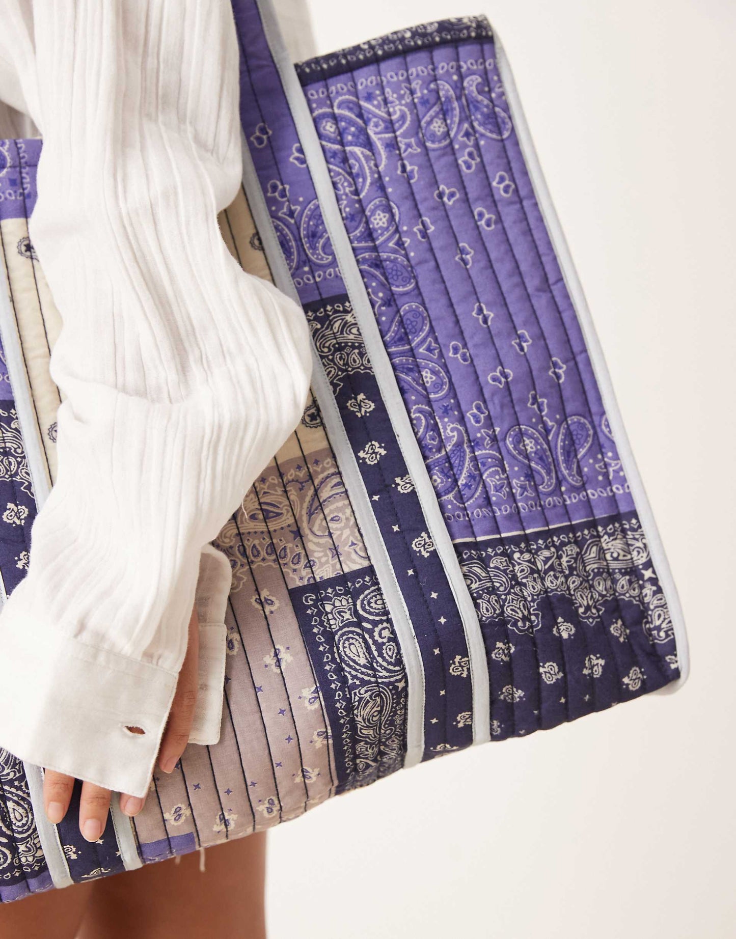 Quilted Patchwork Tote Bag
