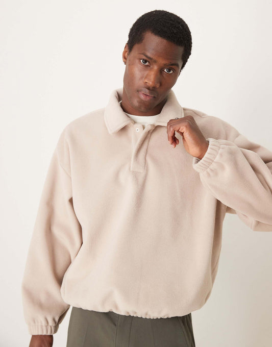 Super Oversized Boxy Polo Jumper