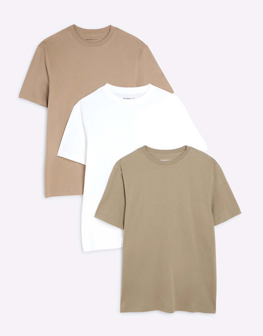 Slim Fit T-Shirts 3 Pack