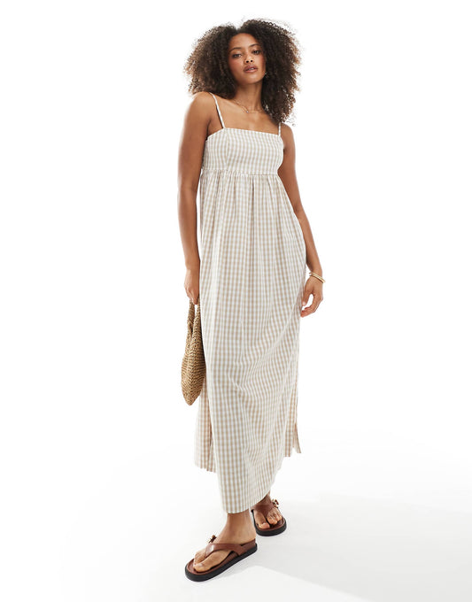 Chuck On Maxi Dress With  Tie Back