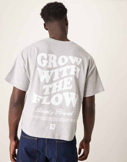 Cropped Oversized T-Shirt With Text Graphic