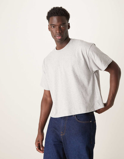 Cropped Oversized T-Shirt With Text Graphic