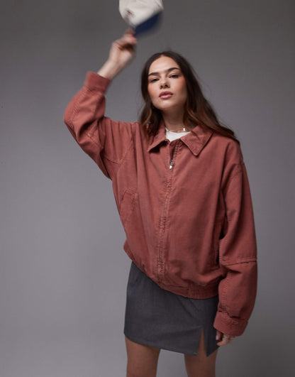 Cord Zip Through Jacket