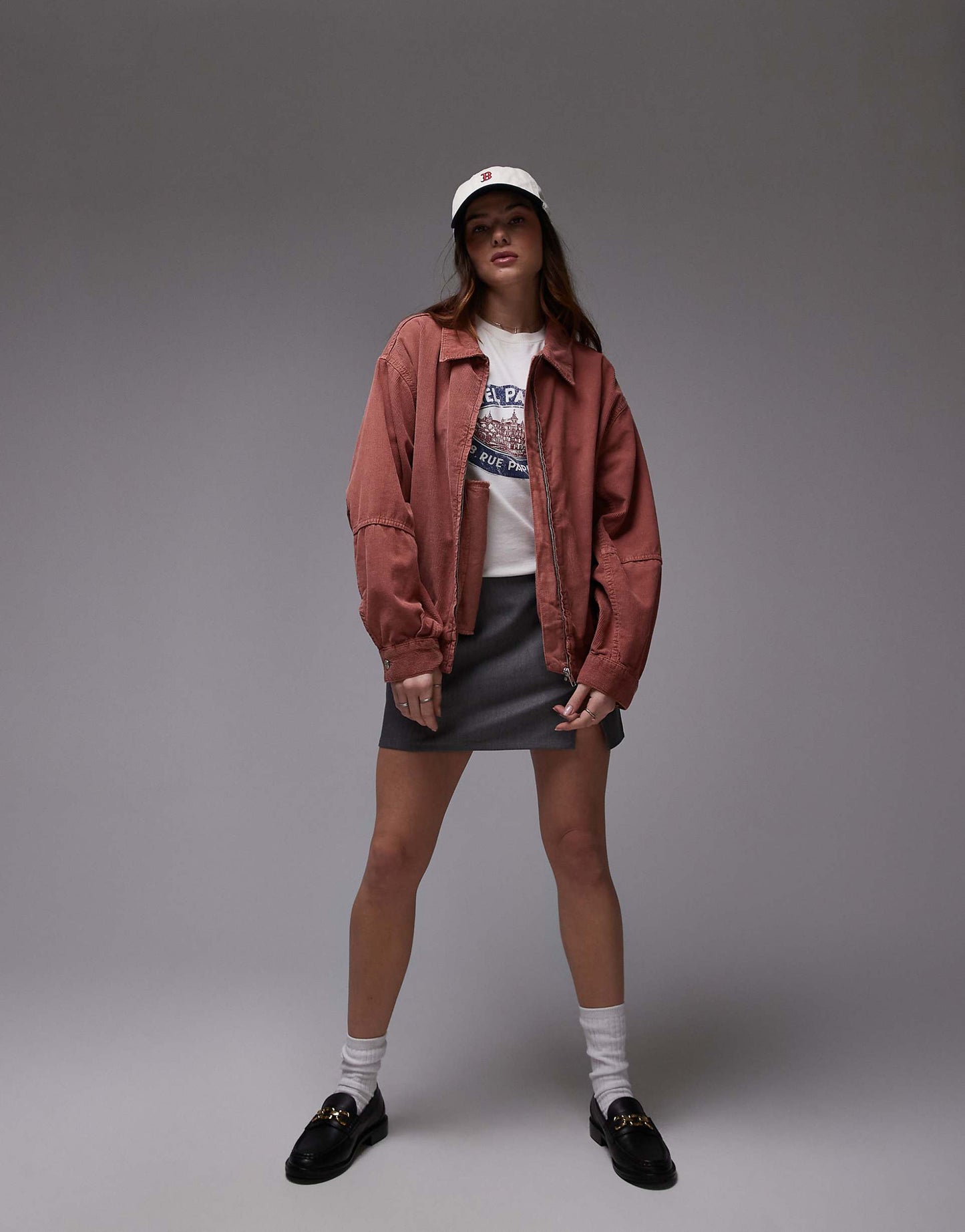 Cord Zip Through Jacket
