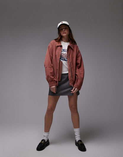 Cord Zip Through Jacket
