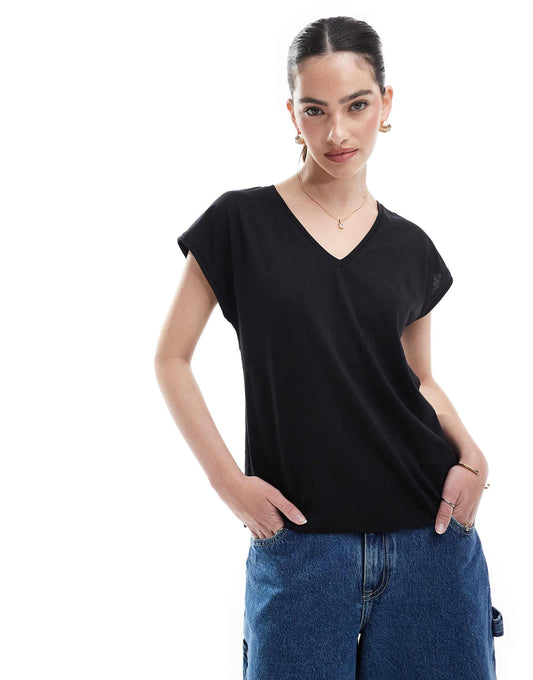 Relaxed Oversized V Neck T-Shirt