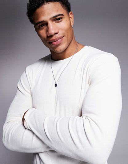 Heavyweight Muscle Fit Long Sleeve Rib T-Shirt