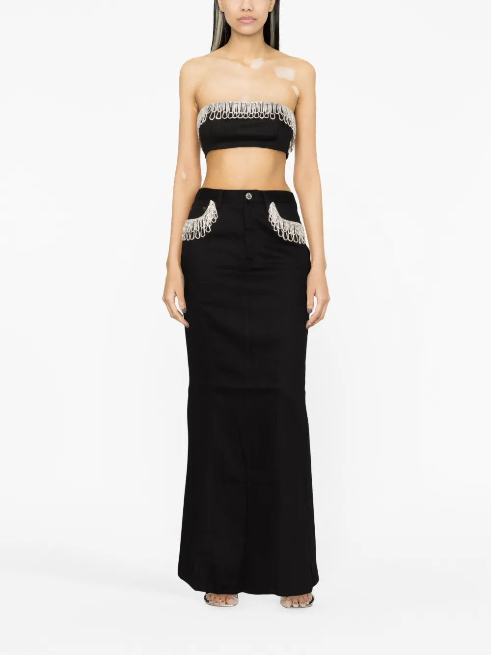 Crystal-Embellished Bandeau Top