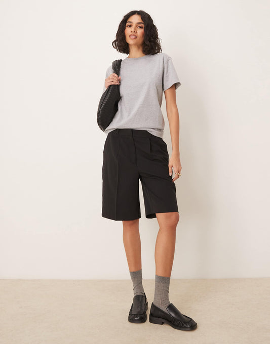 Pleat Front Tailored Shorts