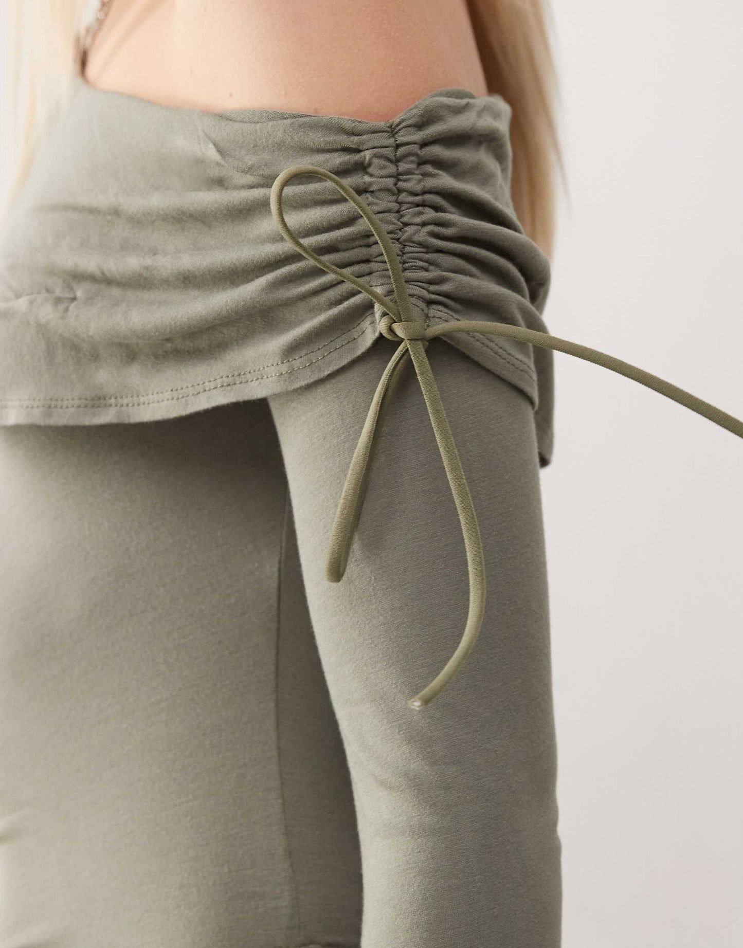 Asymmetric Long Sleeve Bow Detail Top