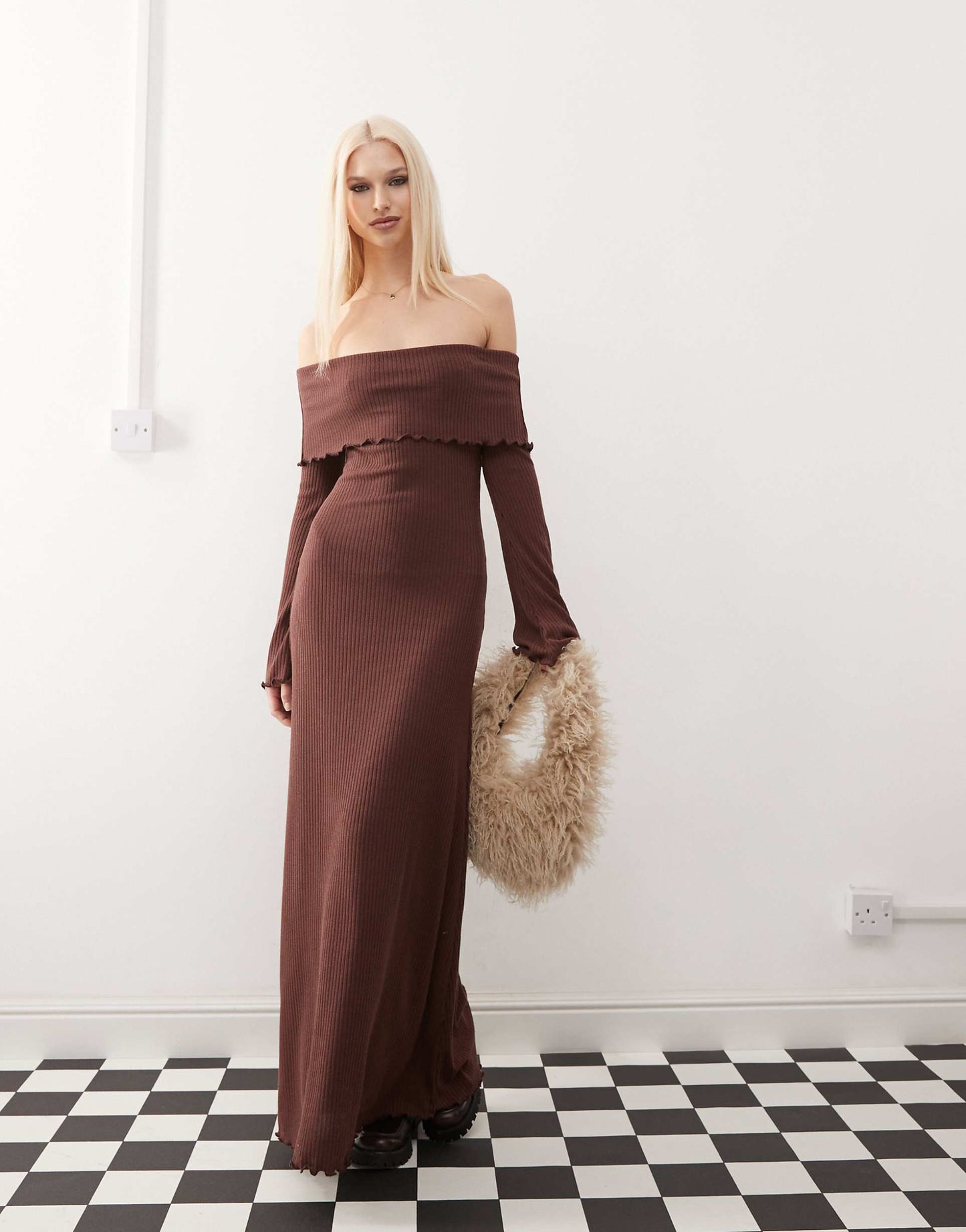 Collusion Fold Over Maxi Dress
