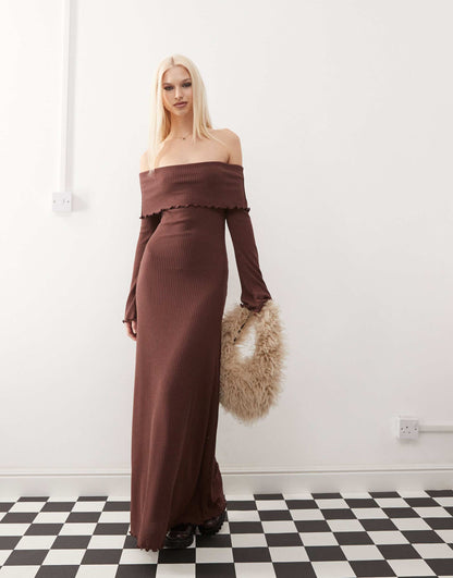 Collusion Fold Over Maxi Dress