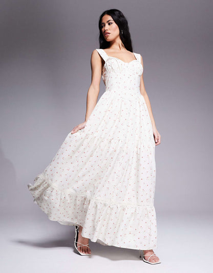 Milkmaid Tiered Maxi Dress
