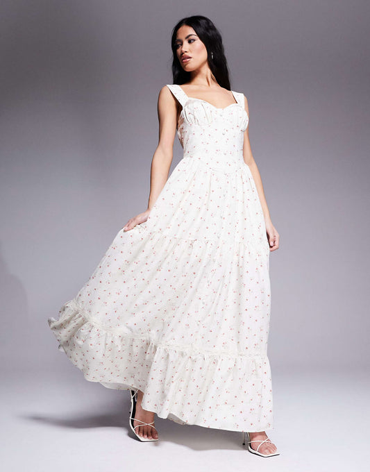 Milkmaid Tiered Maxi Dress