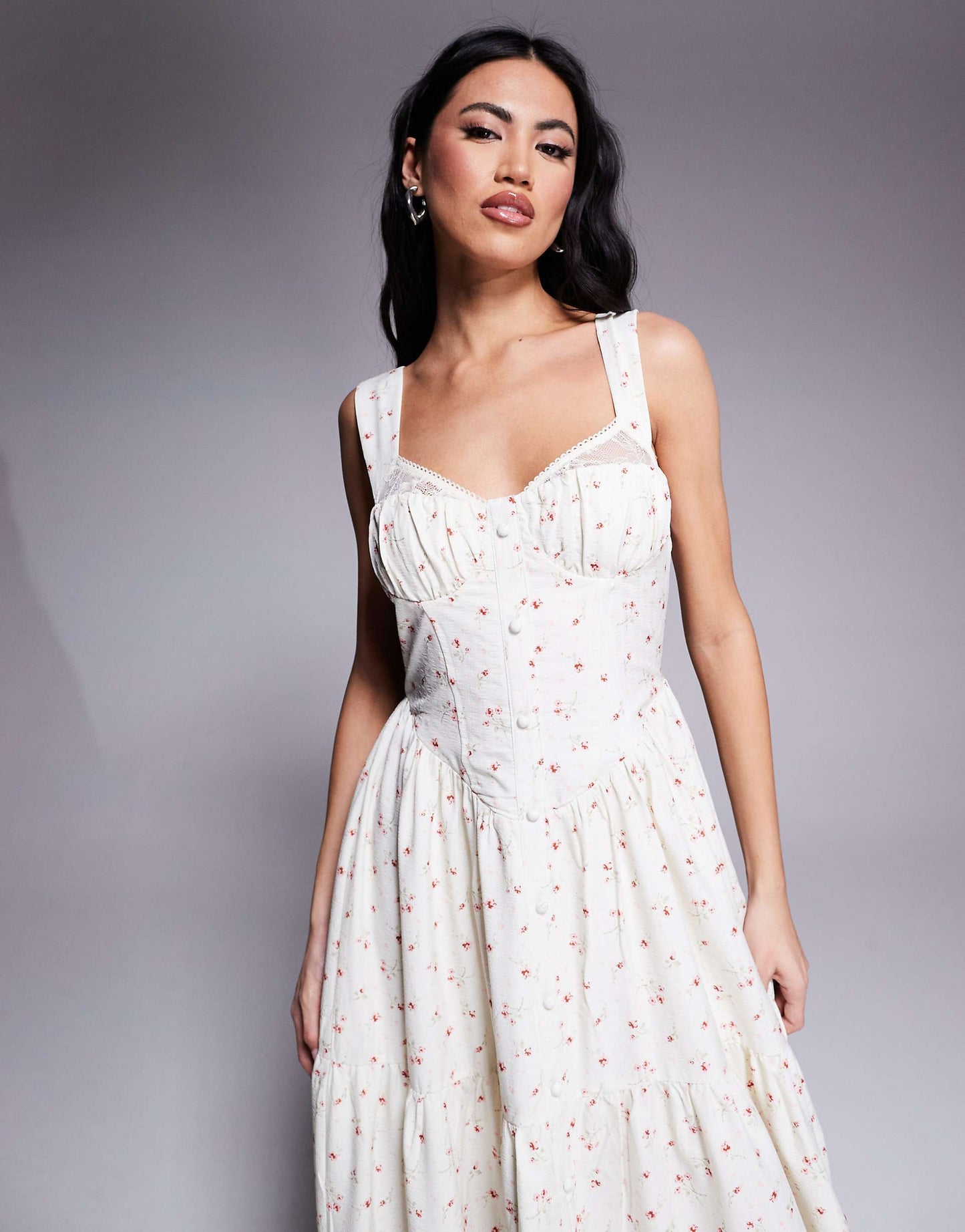 Milkmaid Tiered Maxi Dress