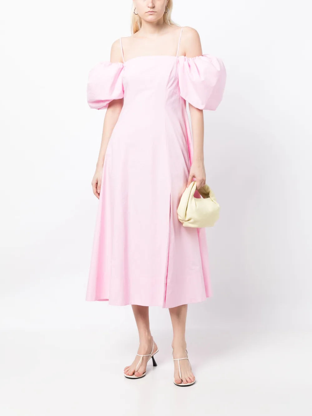 Oksana Puff-Sleeve Cotton Dress