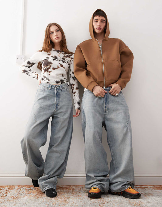 Unisex Astro Low Rise Baggy Jeans