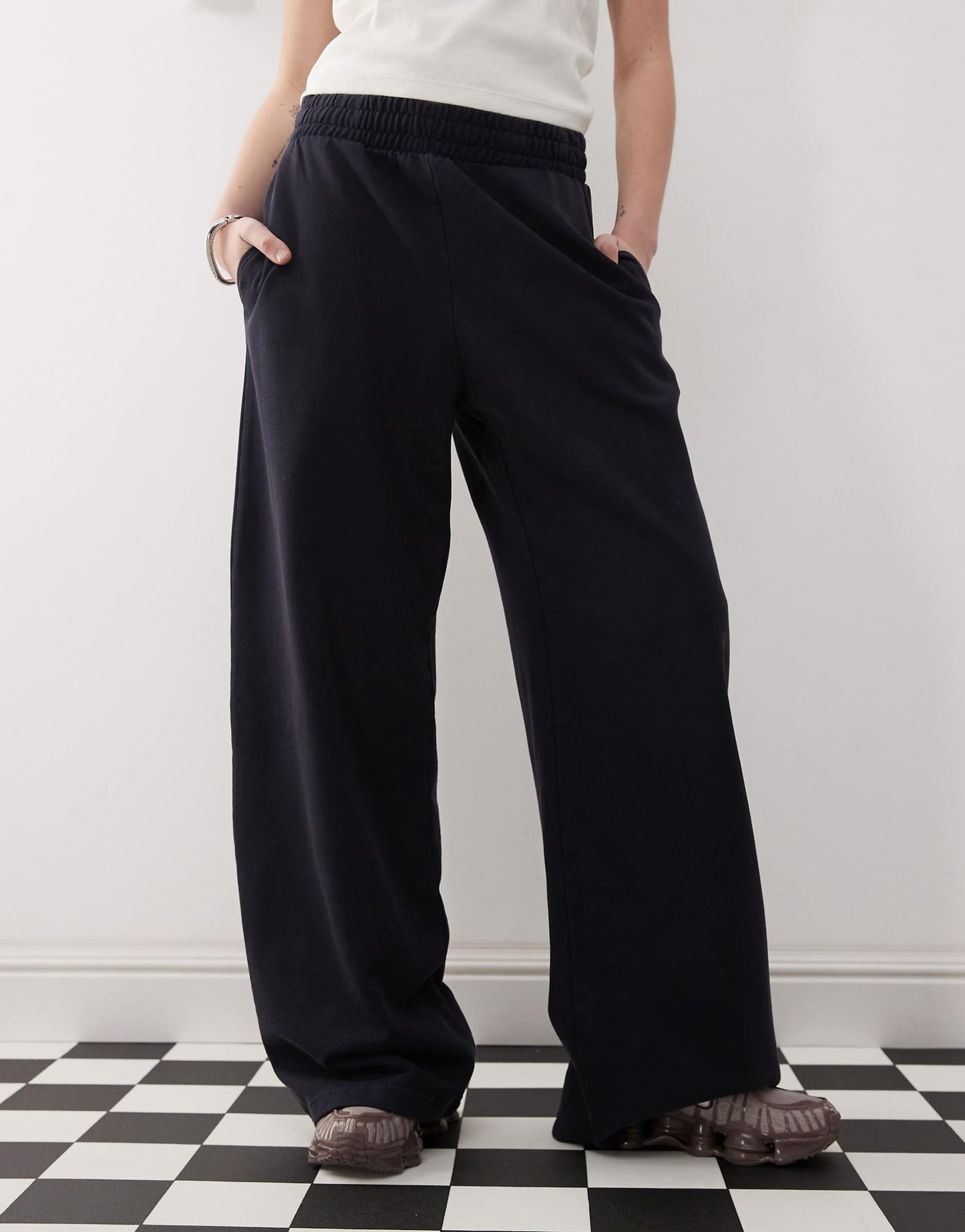 Loose Fit Heavy Weight Jersey Wide Leg Joggers