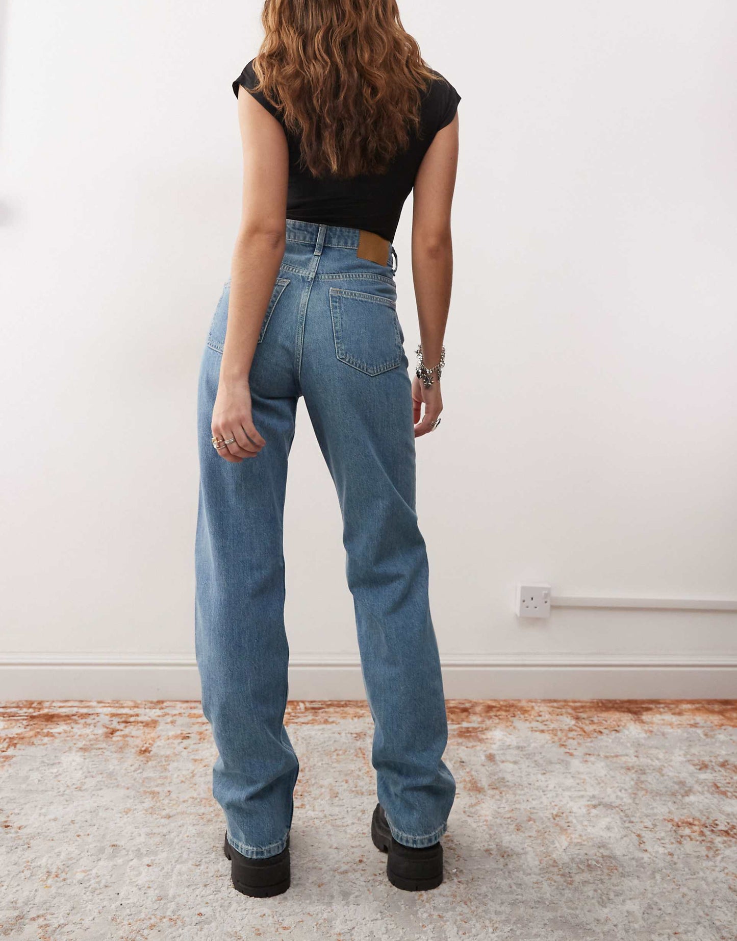 Rowe Extra High Waist Straight Leg Jeans