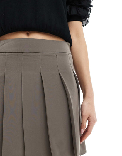 Pleated Mini Skirt