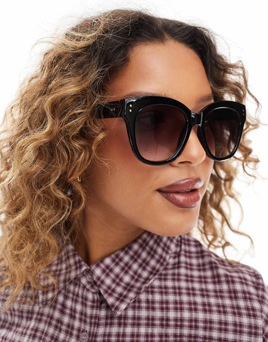 Round Frame Sunglasses With Ombre Lense
