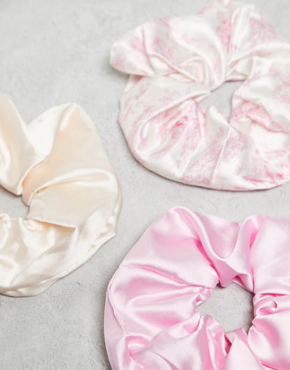 3 Pack Satin Srunchies