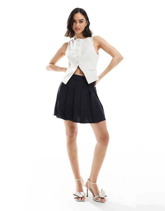 Pleated Mini Skirt