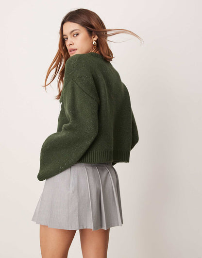 Wide Sleeve Knitted Jumper With Sheep Design