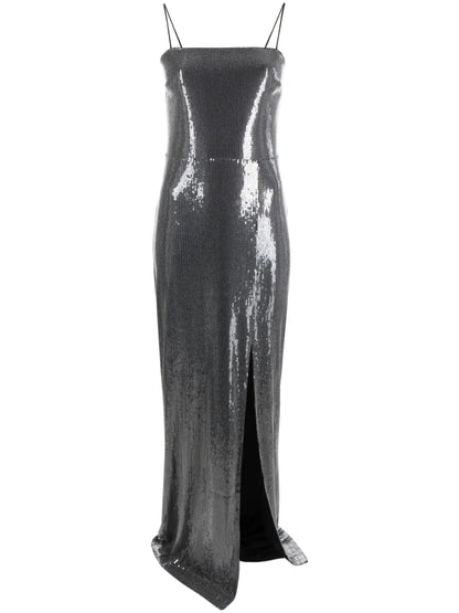 Sequin-Embellished Long Dress